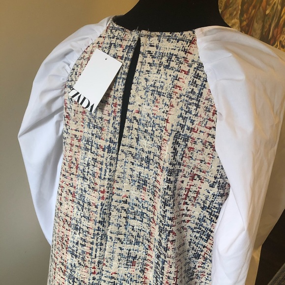 New Zara Combination Top w/ Voluminous Sleeves ♥️ - Picture 12 of 16